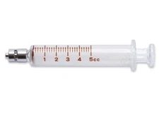 *1-Piece* Avanos LOR Glass Syringe Metal Luer Lock 5cc Sterile 18908