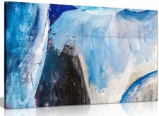 Blue Wall Art Abstract Canvas Wall Art Picture Print
