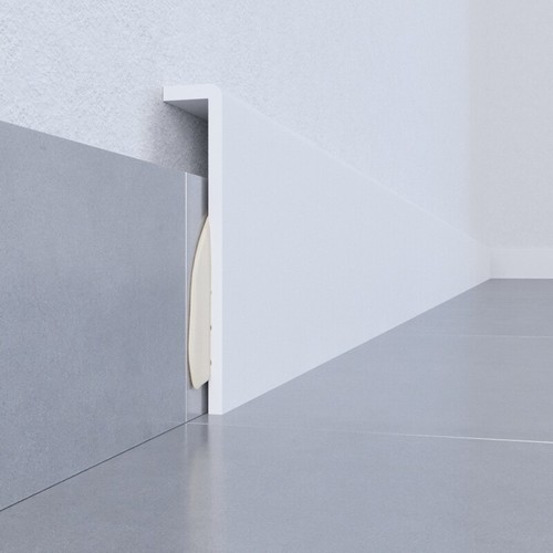 Sockelleiste Abdeckleiste Verblendung für Fliesensockel weiß -aufkleben - fertig - Bild 1 von 3