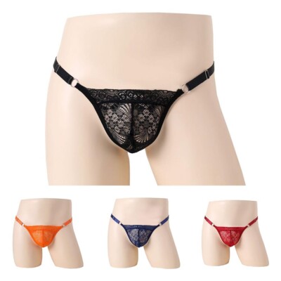 Spitzen Tangas G-String Herren Niedrige Taille Sissy-Höschen Slips T-Rücken