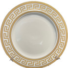 Euro Porcelain Vintage Gold Greek Key  Design 8.5" Soup  Plate