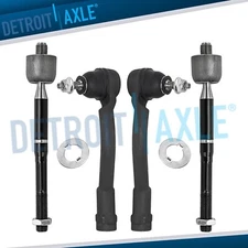 4pc Front Outer Inner Tie Rod End Links Assembly for Hyundai Sonata Kia Optima