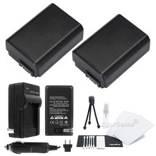 2x NP-FW50 Battery  Charger  BONUS f/Sony Alpha SLT-A33 A37 A55 A5000 DSC-RX10