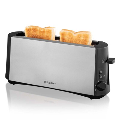Toaster 2 Scheiben mit Brötchenaufsatz Langschlitz für verschiedene Brotsorten