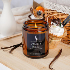 Vanilla Sugar Scented Candles for Home,Soy Wax Candle Aromatherapy Candles Gi...