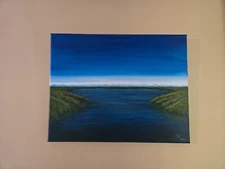 Open Water, Original Acrylic Painting, 11"x14"