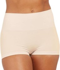 SPANX Women's Everyday Shaping Seamless Boyshort Panties Soft Nude