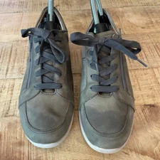 Vionic Abigail Suede Women's Sneakers Lace Up Hiking Walking Shoes Gray Size 8