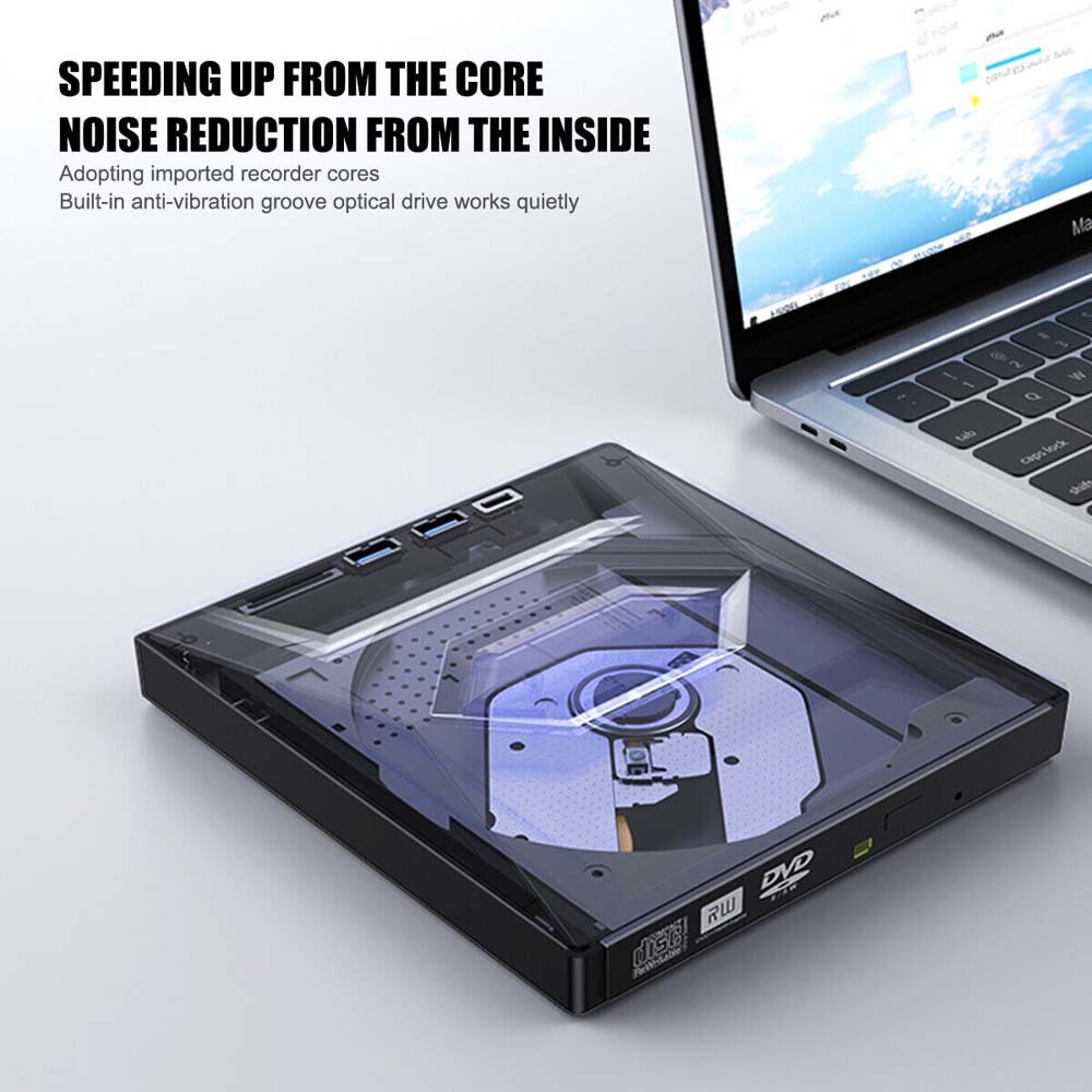 USB External DVD RW CD Writer Drive Burners Reader For Laptop PC