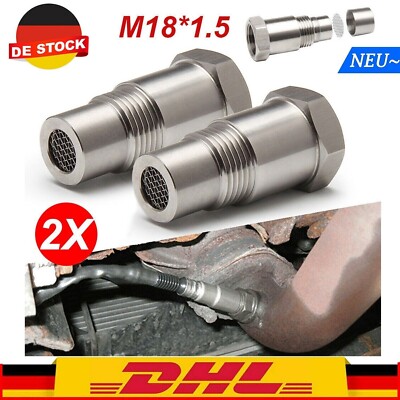 2x Lambdasonde Auto-Lambda Eliminator,Spacer Metallkat Lamda O2-Simulator Sonde