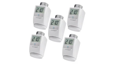 Homematic IP Smart Home 5er-Set Heizkörperthermostat, HmIP-eTRV-2