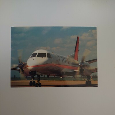 Deutsche British Airways DBA Saab 340 Airline ausgestellte Postkarte