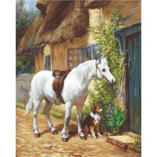 Luca-S Kreuzstichset "Neben dem Haus", Zählmuster, 42,5x34cm