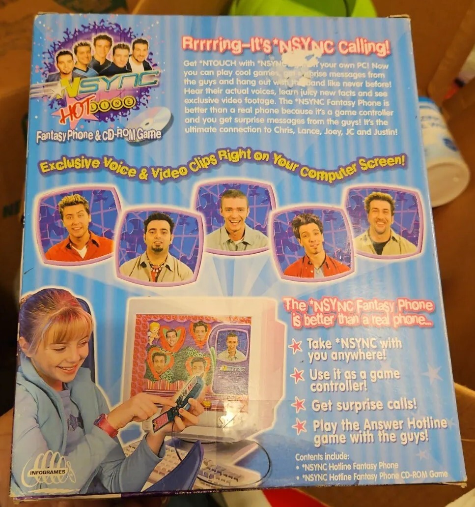 NSYNC Hotline Fantasy Phone and CDROM Game (PC, 2001) for sale online