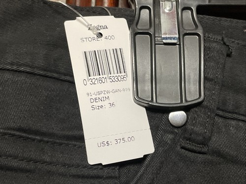 Jeans uomo Ermenegildo Zegna denim nero tg 36 nuovo - Foto 3 di 14