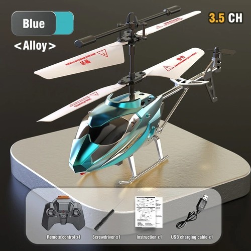 Helicóptero RC 3,5 canales - Juguete teledirigido con luz LED a prueba de caídas - Imagen 14 de 14