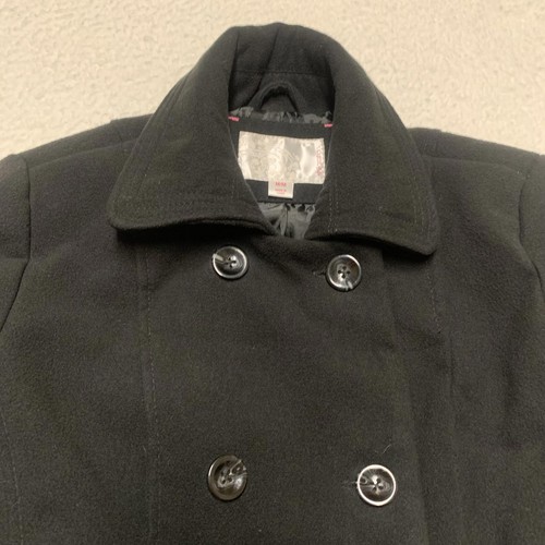 Xhiliration Women’s Size Medium Black Double-Breasted Peacoat - Picture 11 of 15
