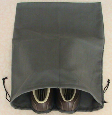 1PC Multi Function MicroFiber Suede Golf Shoe Bag-Unisex Dark Grey