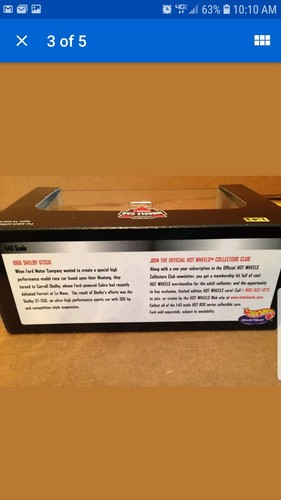 HotWheel Collectibles Muscle Car series 1 1966 Shelby Gt350 - Picture 4 of 5