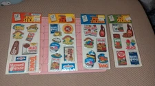 Vintage Puffy Stickers Lot General Foods Products Lot Of 4 Packs New Gordy