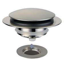 Brushed Bathtub Drain Stopper,Universal Pop Up Bath Drain, Tip Toe Tub Drain ...