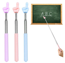 3 PCS Telescopic Pointer Finger Stick,Classroom Finger Pointer Stick Pointers,Ki