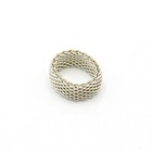 Tiffany & Co. Sterling Somerset Mesh Pearl Hoop Ring Earring Lot of 4 #S4537-3 — photo 3