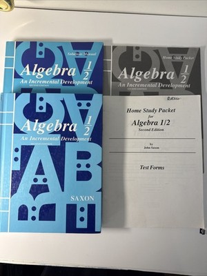 Saxon Algebra 1/2 (2nd Edition!) SET, Textbook, Answers, Test Forms, & Solutions