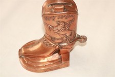 VINTAGE ROY ROGERS METAL COWBOY BOOT BANK - Almar Metals
