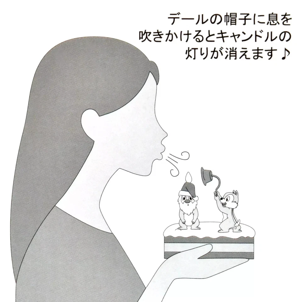 Disney Japan Chip 'n Dale LED Light Figure Holiday Christmas 2025 - Image 3 of 4