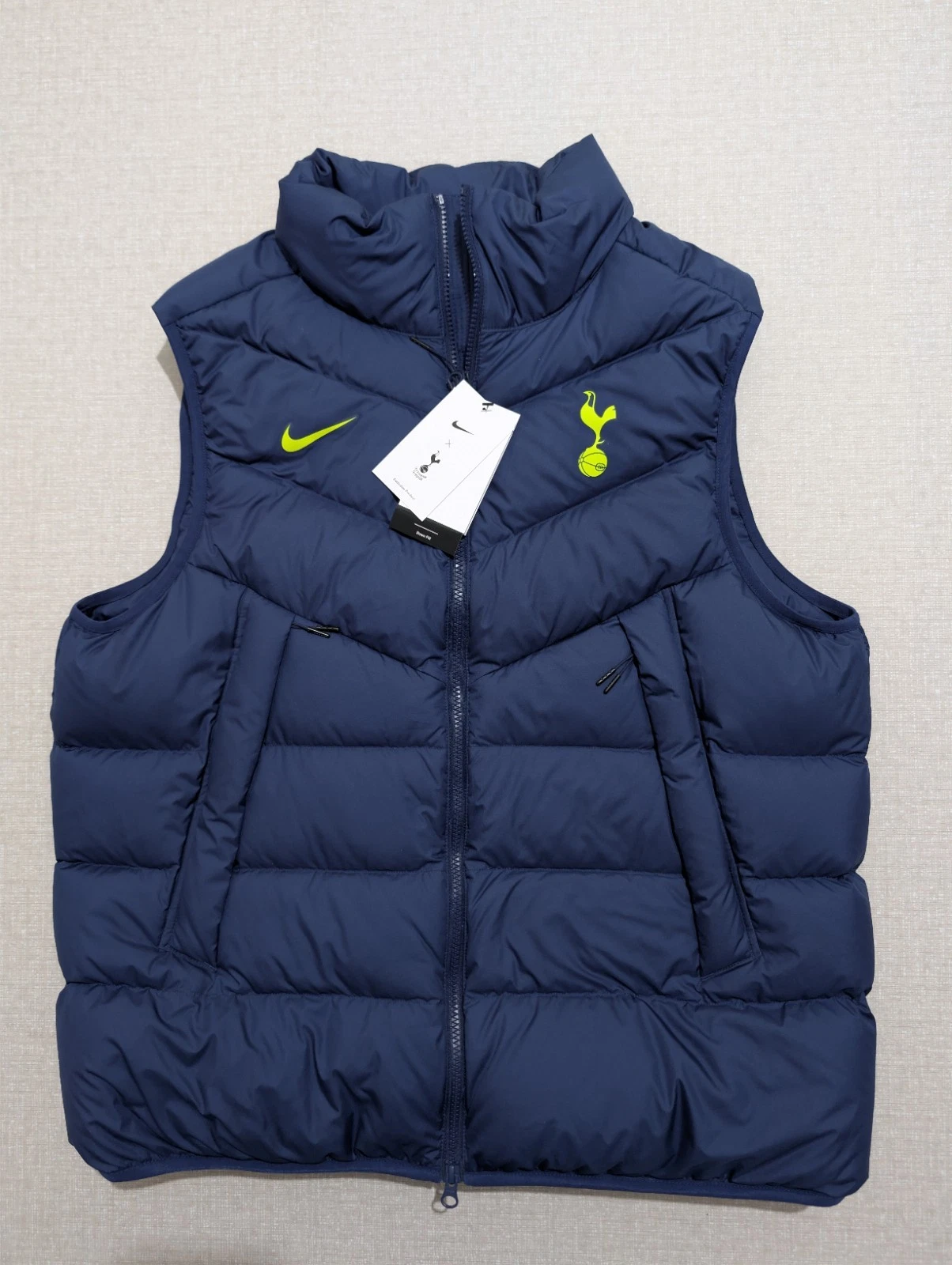 Nike Tottenham Hotspur Gilet Mens XL Blue Spurs Down Body Warmer