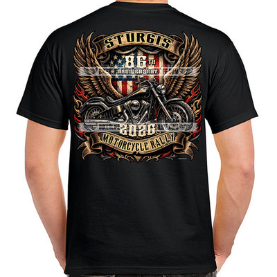 T-Shirt 2026 Sturgis Motorcycle Rally American Biker No Harley