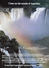1986 IGUAZU FALLS No One Knows ARGENTINA Like AMERICAN EXPRESS Vintage PRINT AD