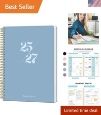 Stylish Monthly Organizer 2025-2027 | Spiral Bound | Motivational Quotes Inside