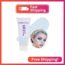 MEICOLY Sparkling Blue Body Glitter,Halloween Face Glitter,Color Changing Glitte