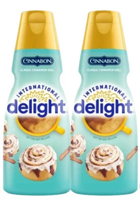 International Delight Cinnabon Cinnamon Roll Coffee Creamer 32 oz 2 Pk