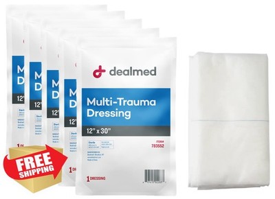 Dealmed 12''x30'' Multi-Trauma Dressing Pack of 5