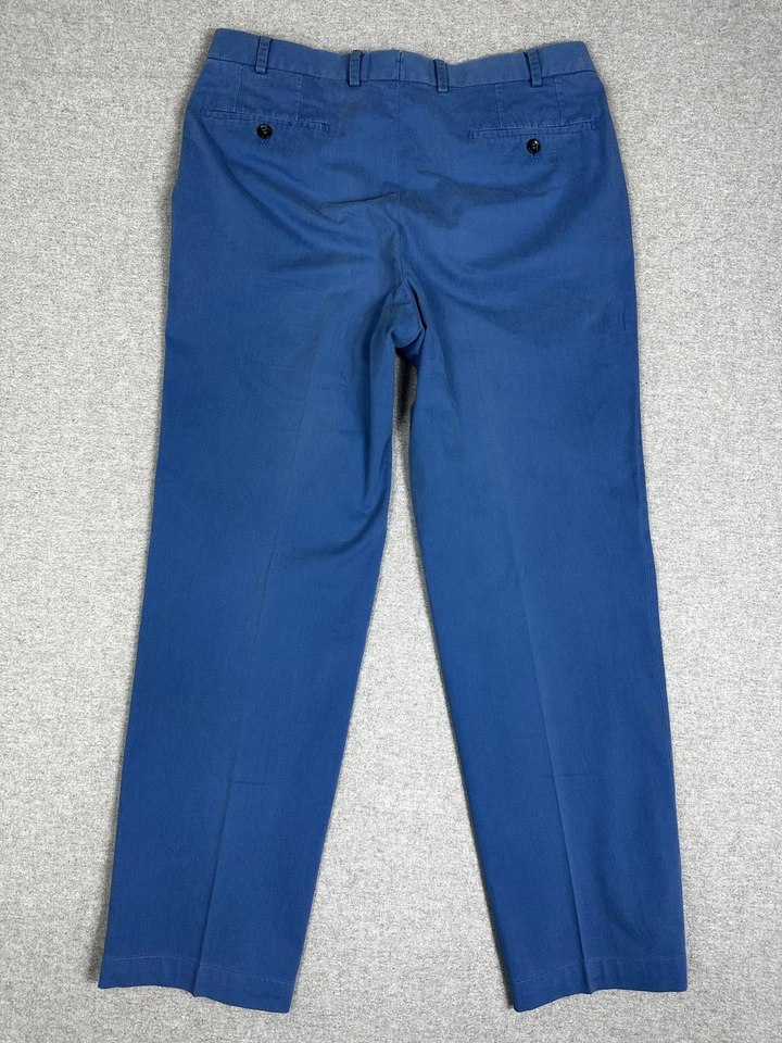 Pantalones Hiltl Para Hombres 34x38 Azul Dayne-So Algodón Vestido Chino Pantalones Rumania Desteñidos Foto 2 de 4