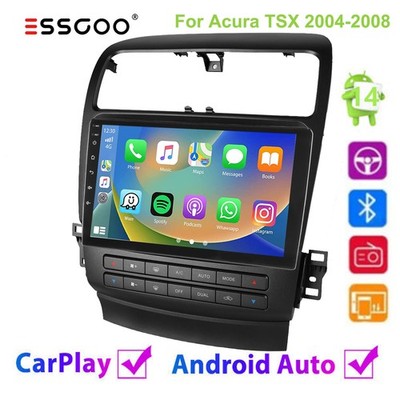 Apple Carplay Android 14 Car Stereo Radio GPS Navi 32GB For Acura TSX 2004-2008