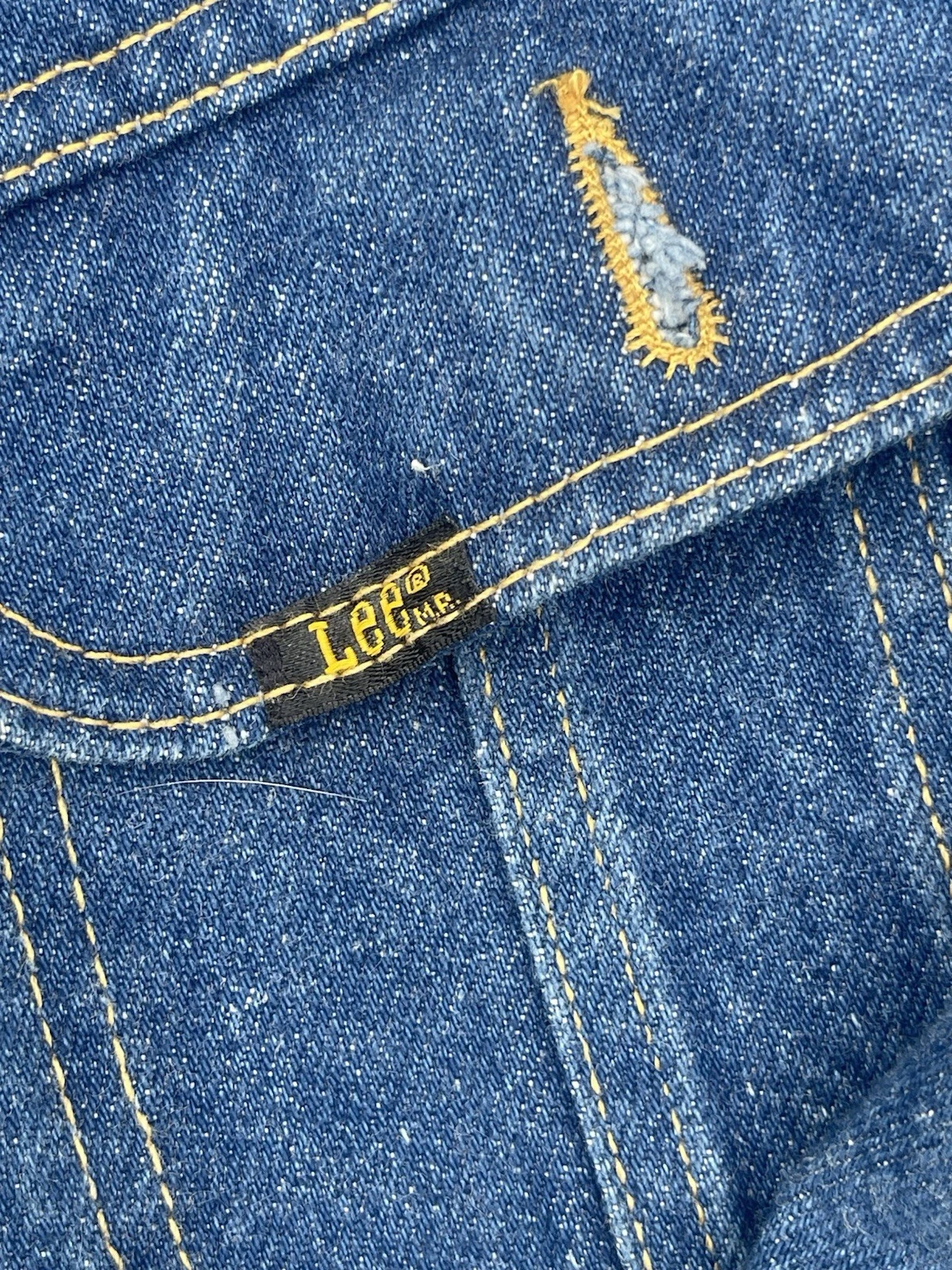 Vintage Lee Rider Blanket Lined Denim Jacket Mens 48L USA 100% Cotton Rancher - product detail image 4