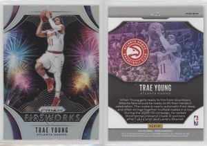 2019-20 Panini Prizm Fireworks Silver Prizm Trae Young #25