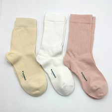 BOMBAS 3 Pairs Women's Lightweight Calf Socks Everyday 3 Color Mix Size Med