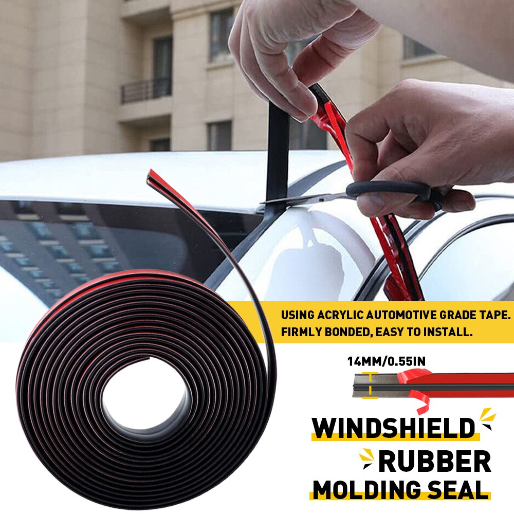 6M Car Auto Windshield Window Trim Edge Moulding Rubber Weatherstrip Seal Strip