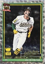 2026 Topps Series 1 1991 Baseball Crackleboard Foil #T91-77 Jacob Wilson Athleti
