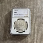 1887 Morgan Silver Dollar NGC Graded MS62