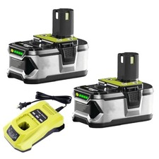 2pcs 8.0Ah Battery Replacement for Ryobi 18V Lithium ion Batteries P100 Charger