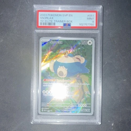 Pokémon Snorlax 051 Scarlet & Violet Promo Holo Elite Trainer Box PSA 9