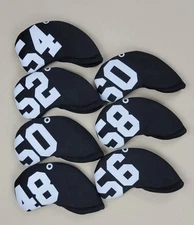 Nylon Golf Iron Covers For Wedge (Black) - Pick Your Numbers
