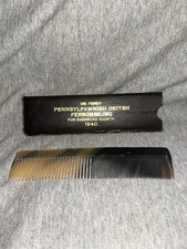 VTG Antique Marbled Bakelite Lucite Comb  Case Art Deco Pennsylvania Dutch 1940