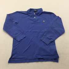 Polo By Ralph Lauren Polo Shirt Youth 10-12 Blue Long Sleeve Cotton Knit